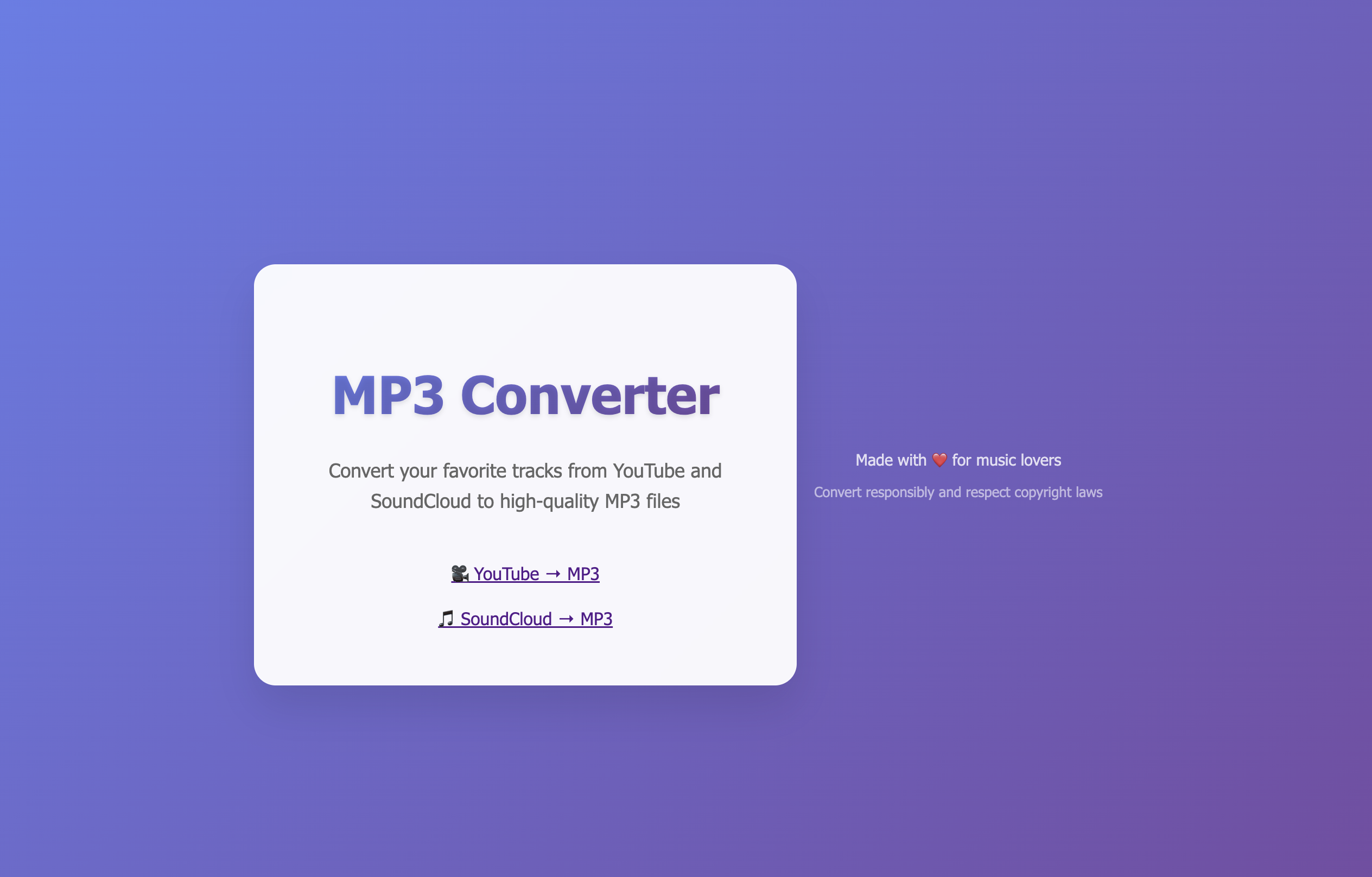 YouTube to MP3 converter